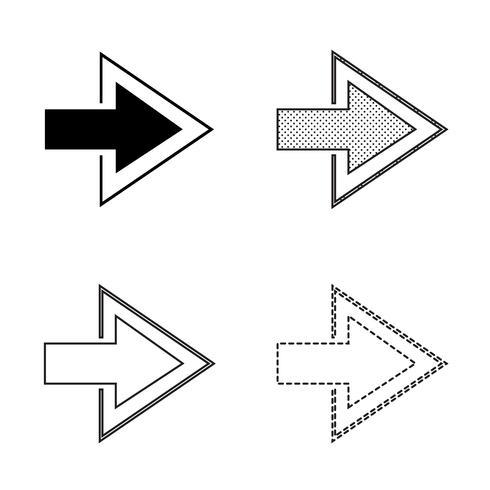 Icône illustration de vecteur flèche