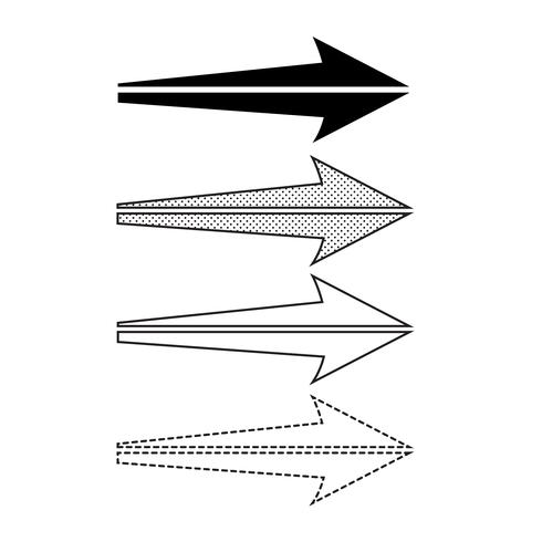 Icône illustration de vecteur flèche