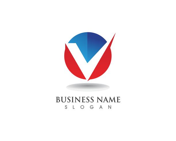 Modèle de logo et commerce V logo vecteur