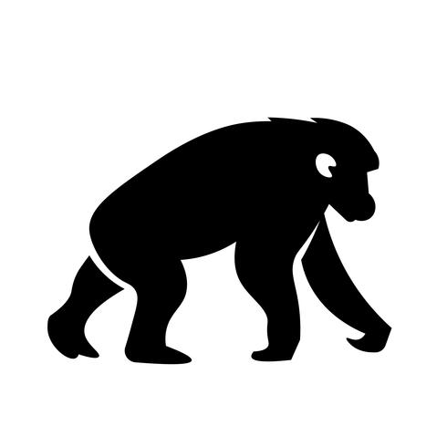 Vecteur d&#39;icône de chimpanzé