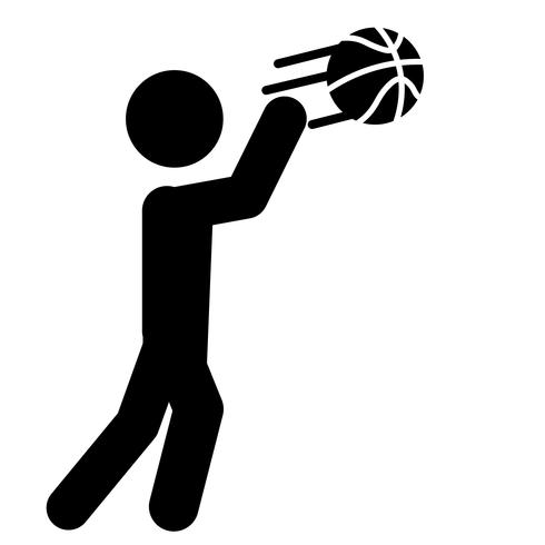 vecteur d&#39;icône de passe de basket-ball