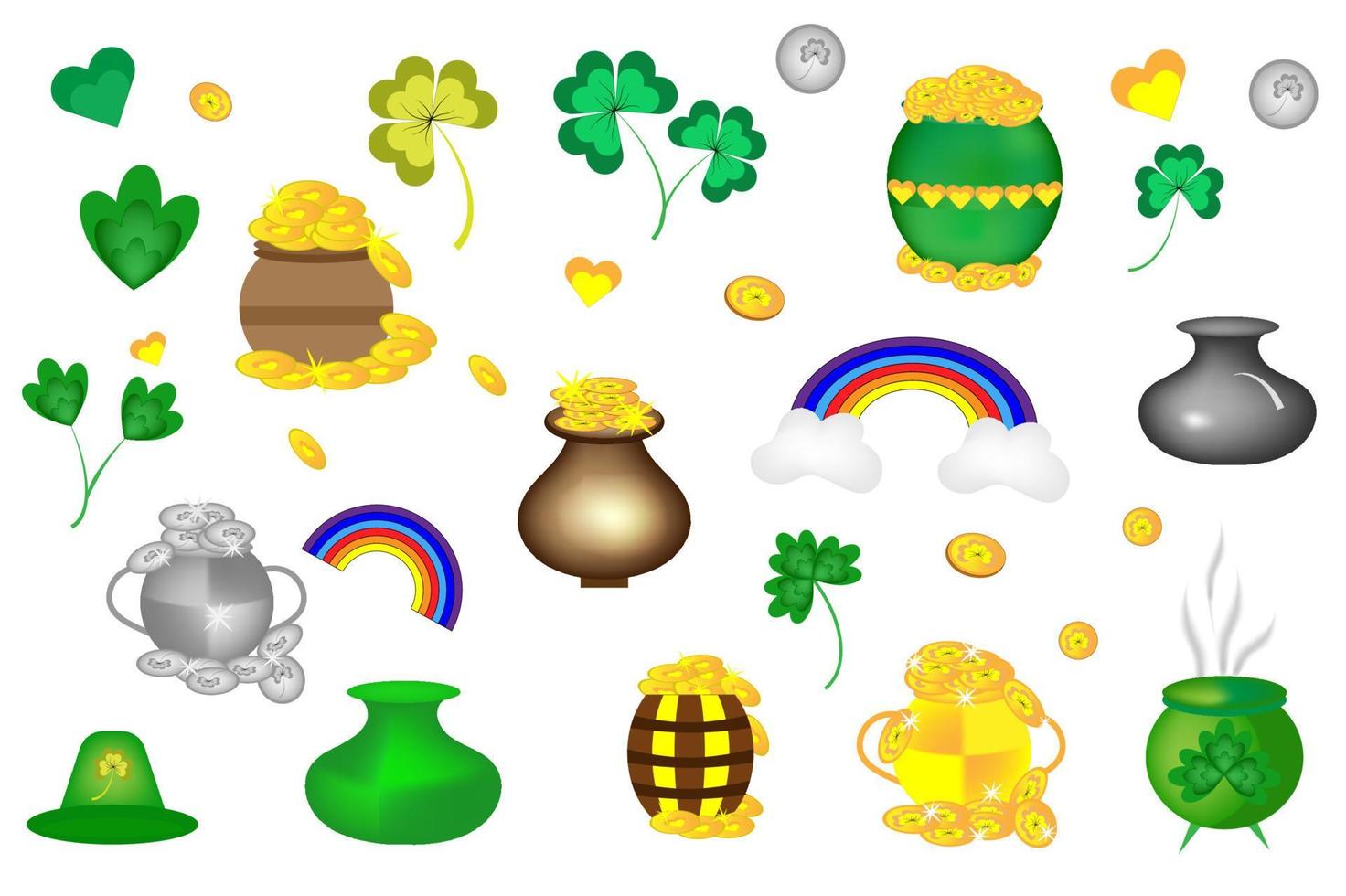 st patricks day bundle vecteur de symboles