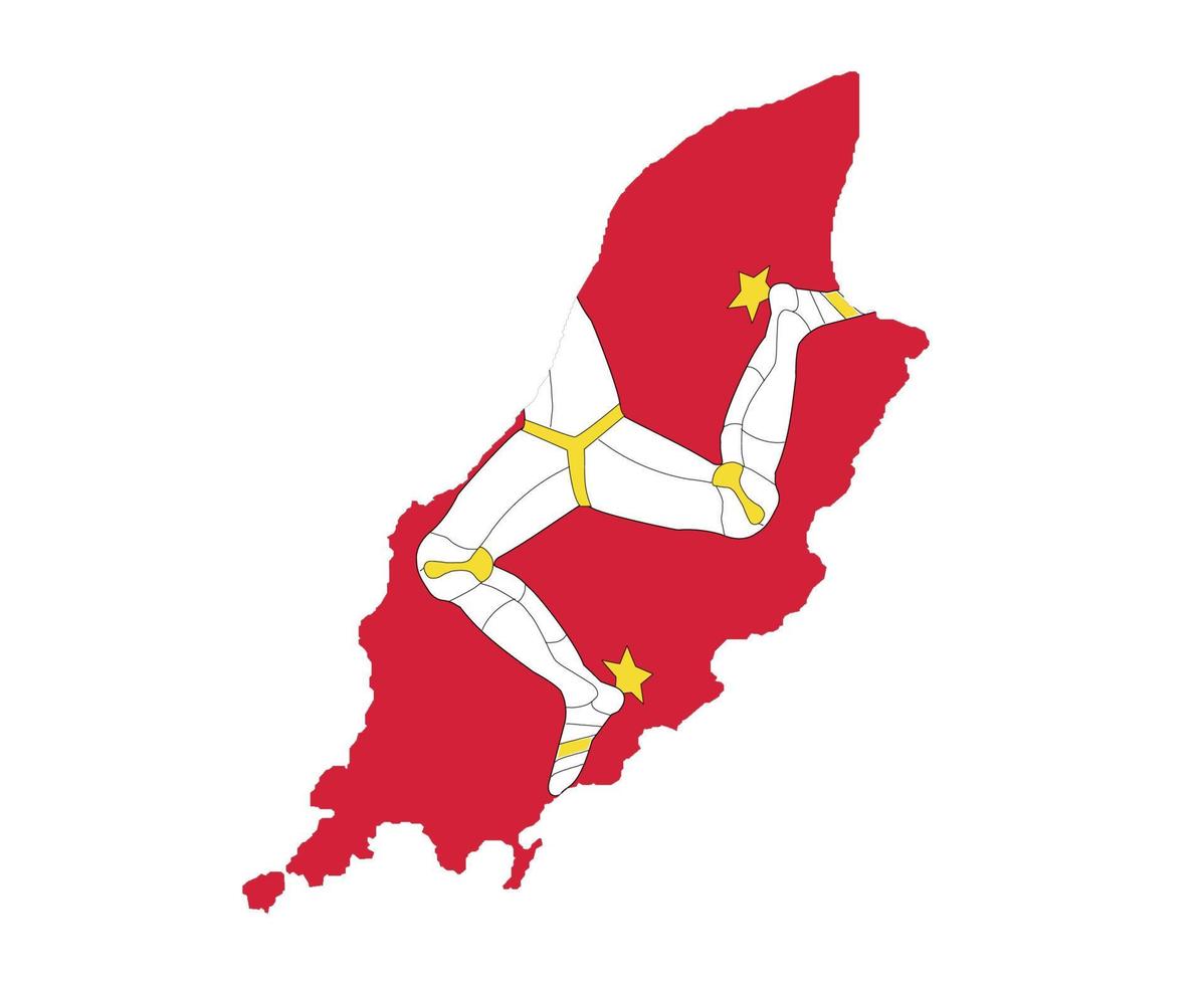 drapeau de l'île de man europe nationale emblème carte icône illustration vectorielle élément de conception abstraite vecteur