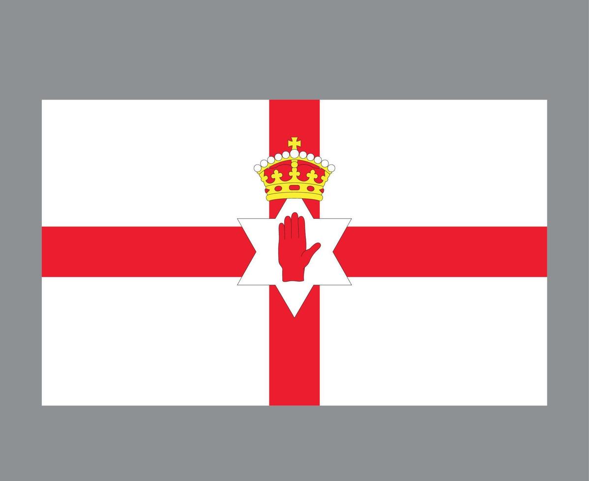 drapeau de l'irlande du nord europe nationale emblème symbole icône illustration vectorielle élément de conception abstraite vecteur