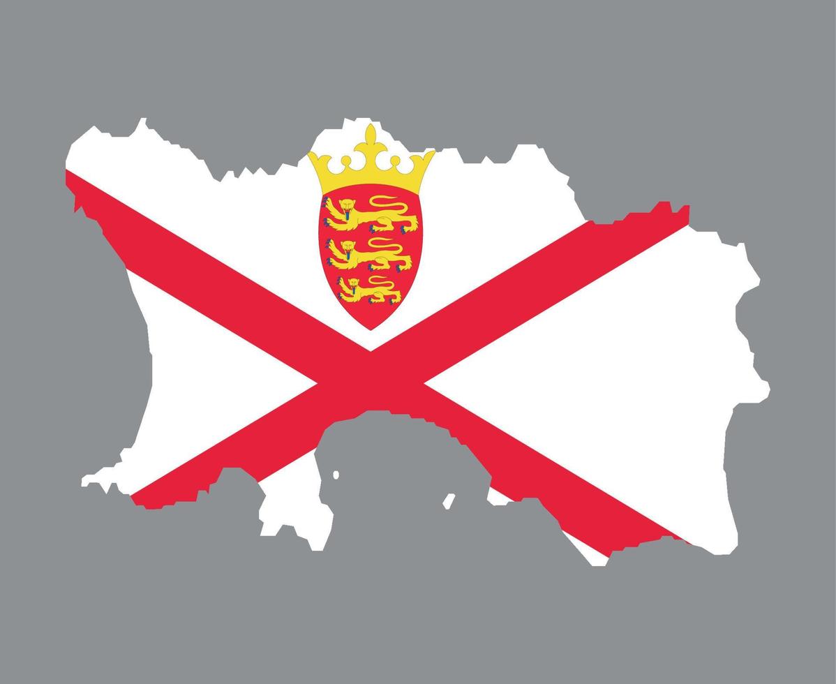 Jersey drapeau national europe emblème carte icône illustration vectorielle élément de conception abstraite vecteur