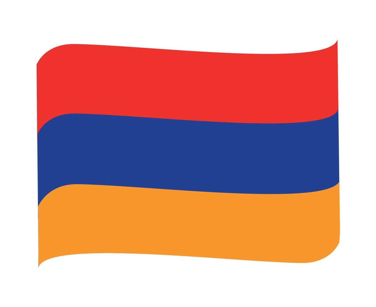 drapeau arménie europe nationale emblème ruban icône illustration vectorielle élément de conception abstraite vecteur