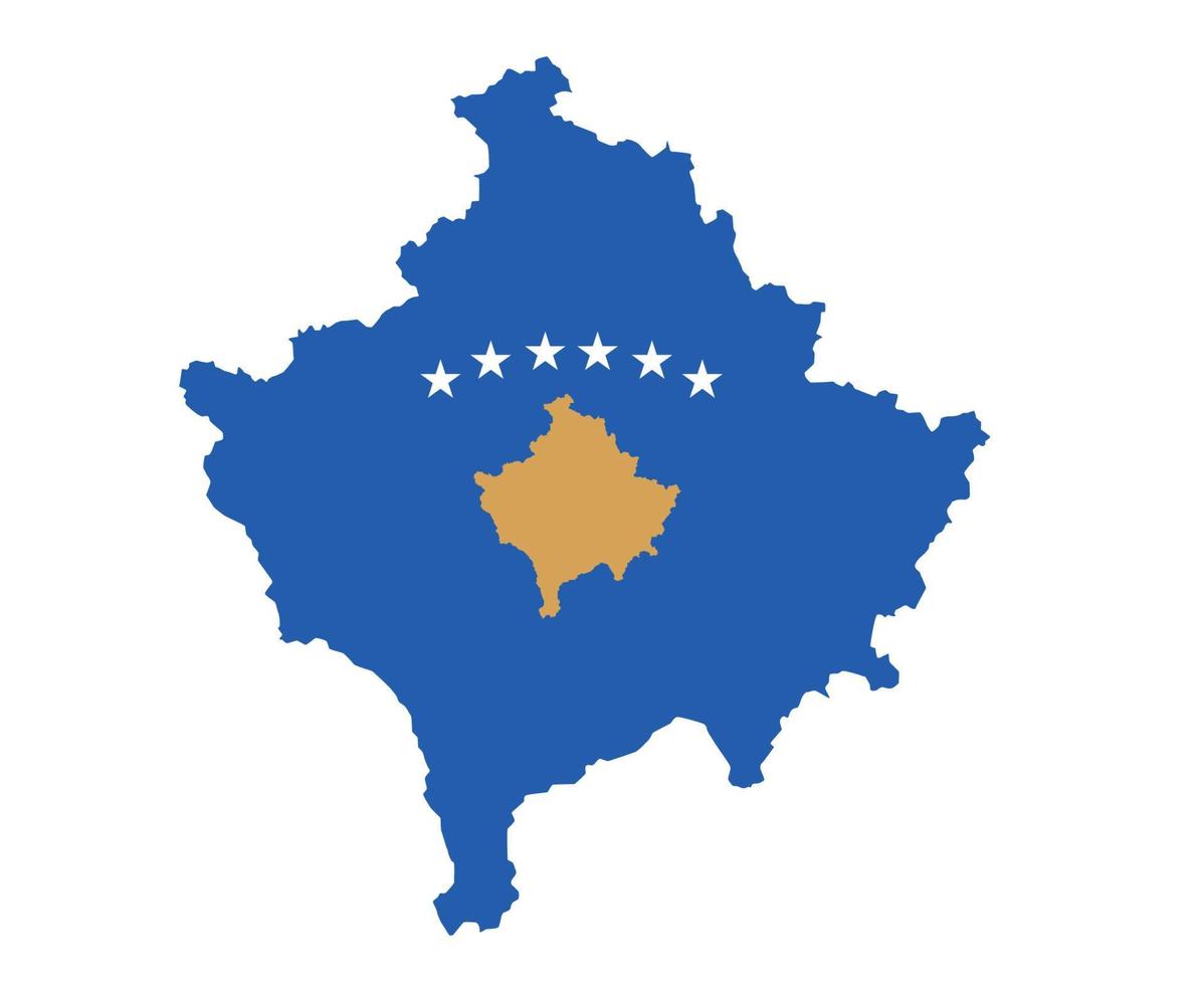 kosovo drapeau national europe emblème carte icône illustration vectorielle élément de conception abstraite vecteur