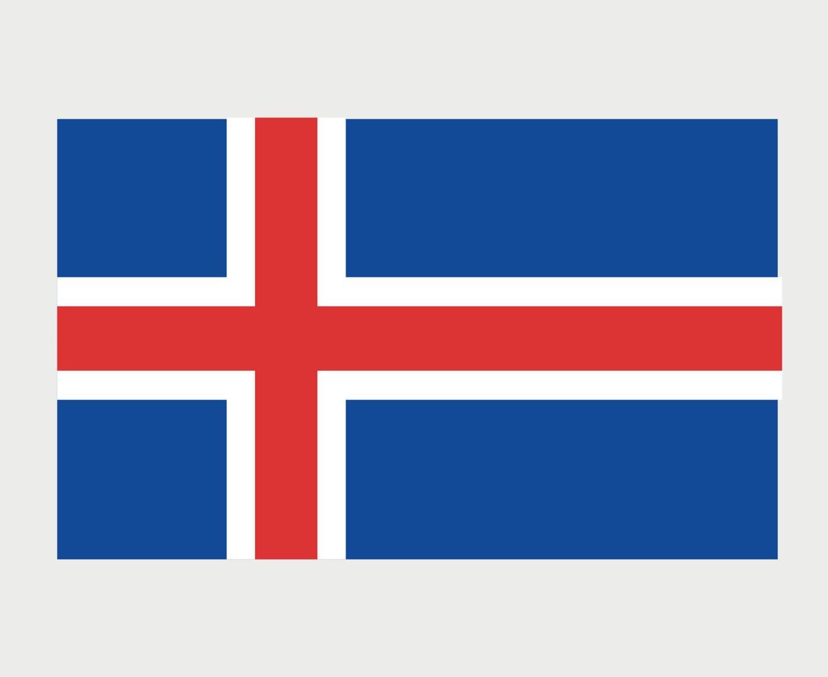 islande drapeau national europe emblème symbole icône illustration vectorielle élément de conception abstraite vecteur