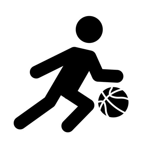 Vecteur d&#39;icône de dribble de basket-ball