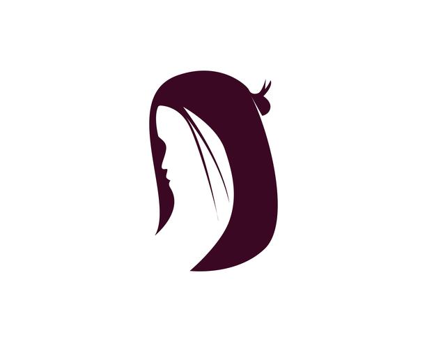 cheveux femme et visage logo et symboles ,, vecteur