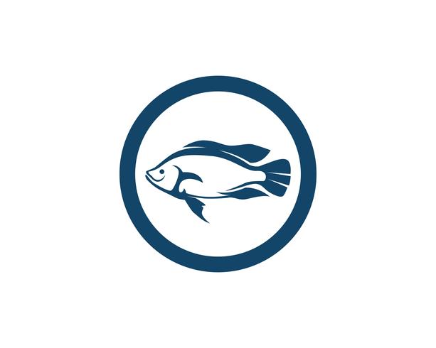 Modèle de logo de poisson. Symbole de vecteur créatif du club de pêche ou en ligne