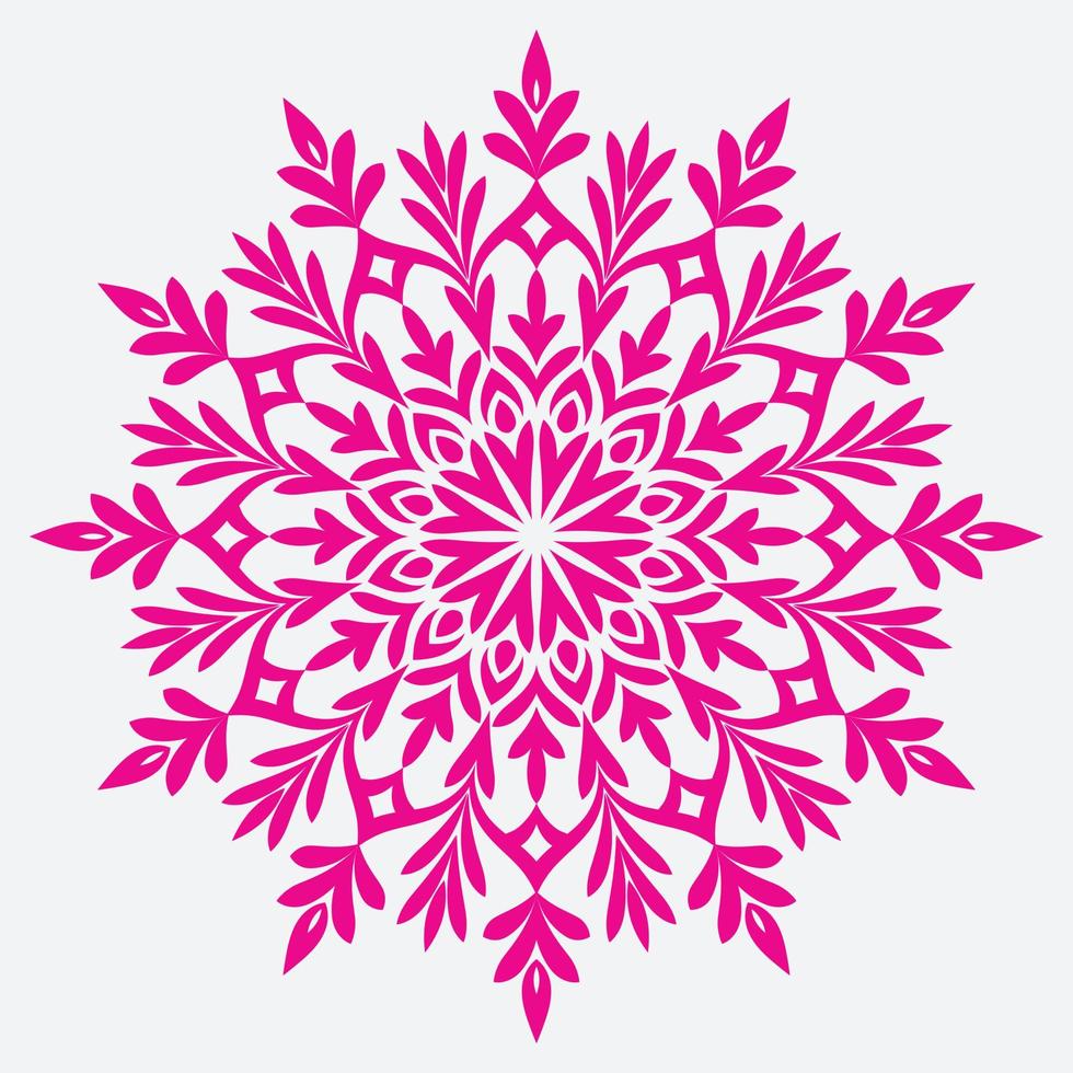 conception de vecteur de mandala rose floral. illustration stock