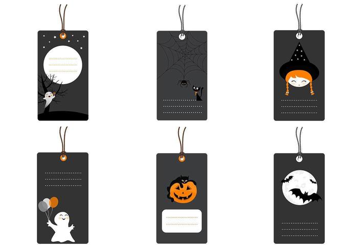 Pack tag vecteur halloween