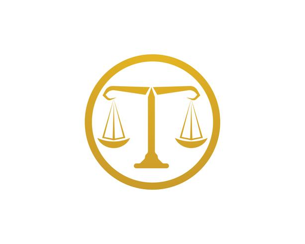 Icônes de modèle logo avocat et symboles de la justice vecteur