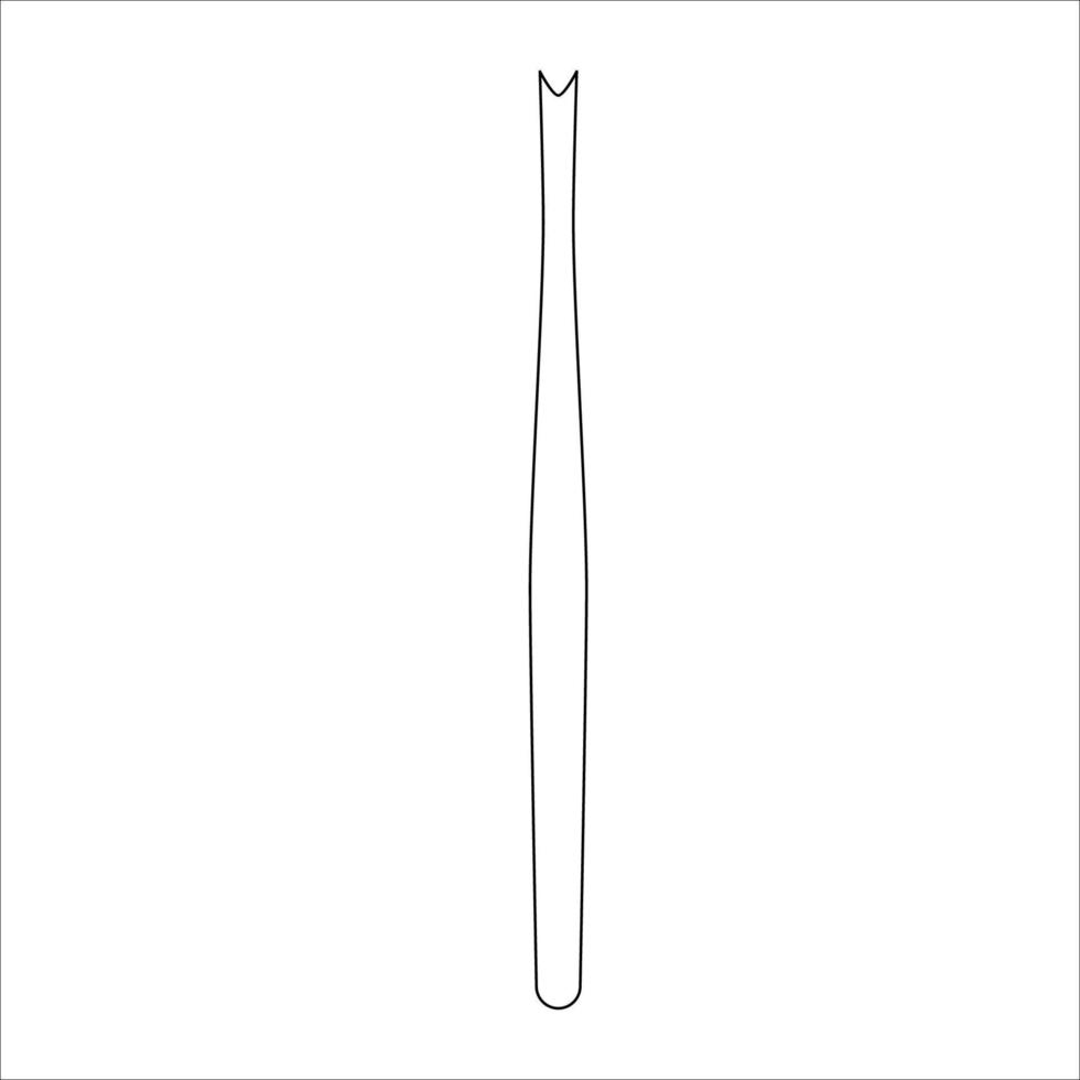 icône de ligne vectorielle de tondeuse à cuticules. coupe-cuticules pour le soin des ongles. symbole pour la procédure de manucure ou de pédicure. Signe de l'outil de soin des ongles isolé sur fond blanc vecteur