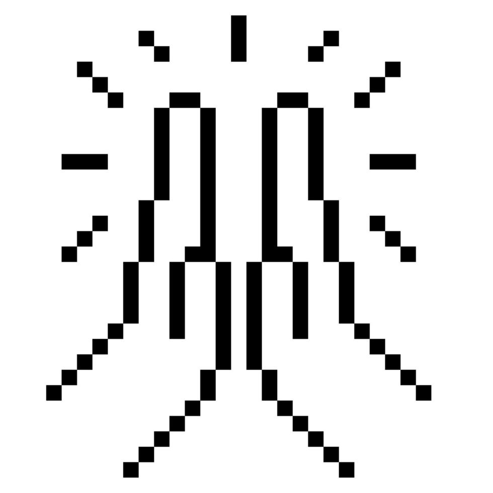 pixel art high five vecteur