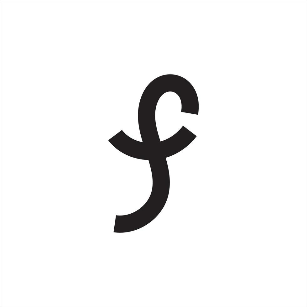f logo sur fond blanc. vecteur