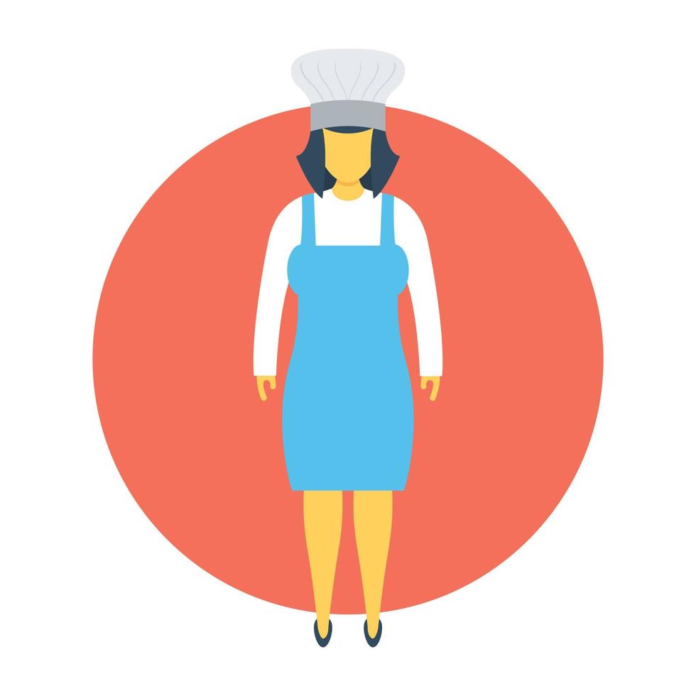 concepts de chef féminin vecteur