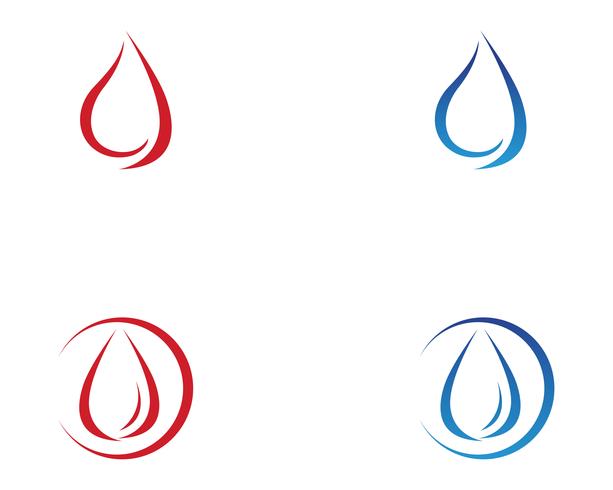 Sang et eau icônes logo et symboles app vecteur