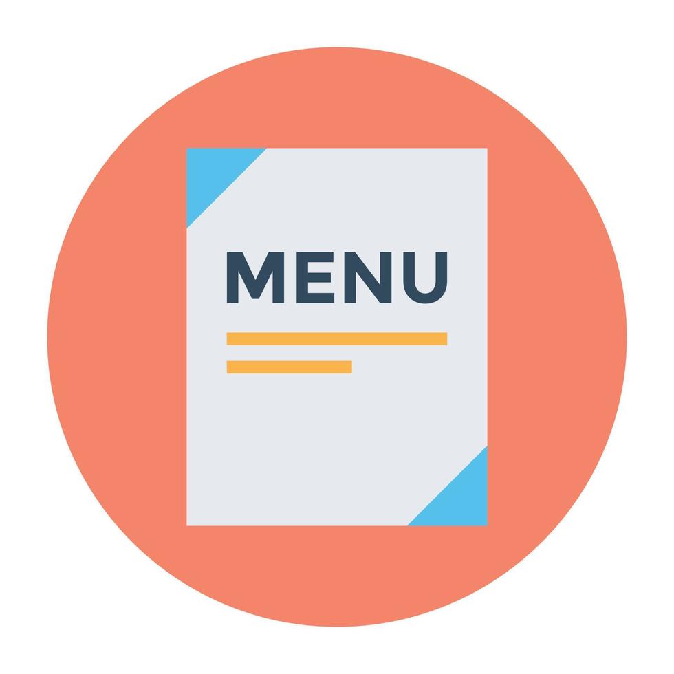 concepts de menu à la mode vecteur