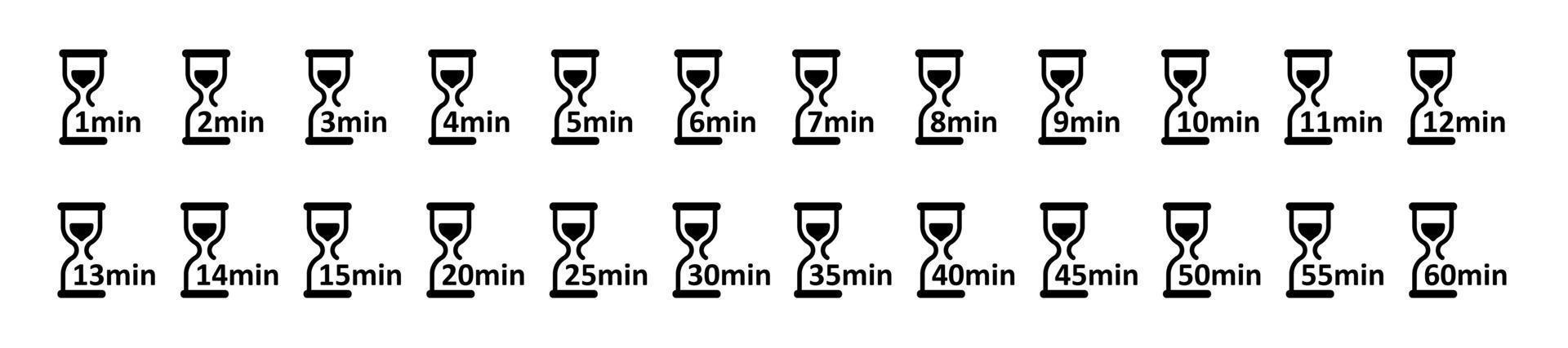 temps de cuisson, temps de maintien, cuisson, livraison et application. un ensemble d'icônes pour la nourriture, la livraison, l'industrie de la beauté, les pâtes et la pizza. illustration vectorielle. vecteur