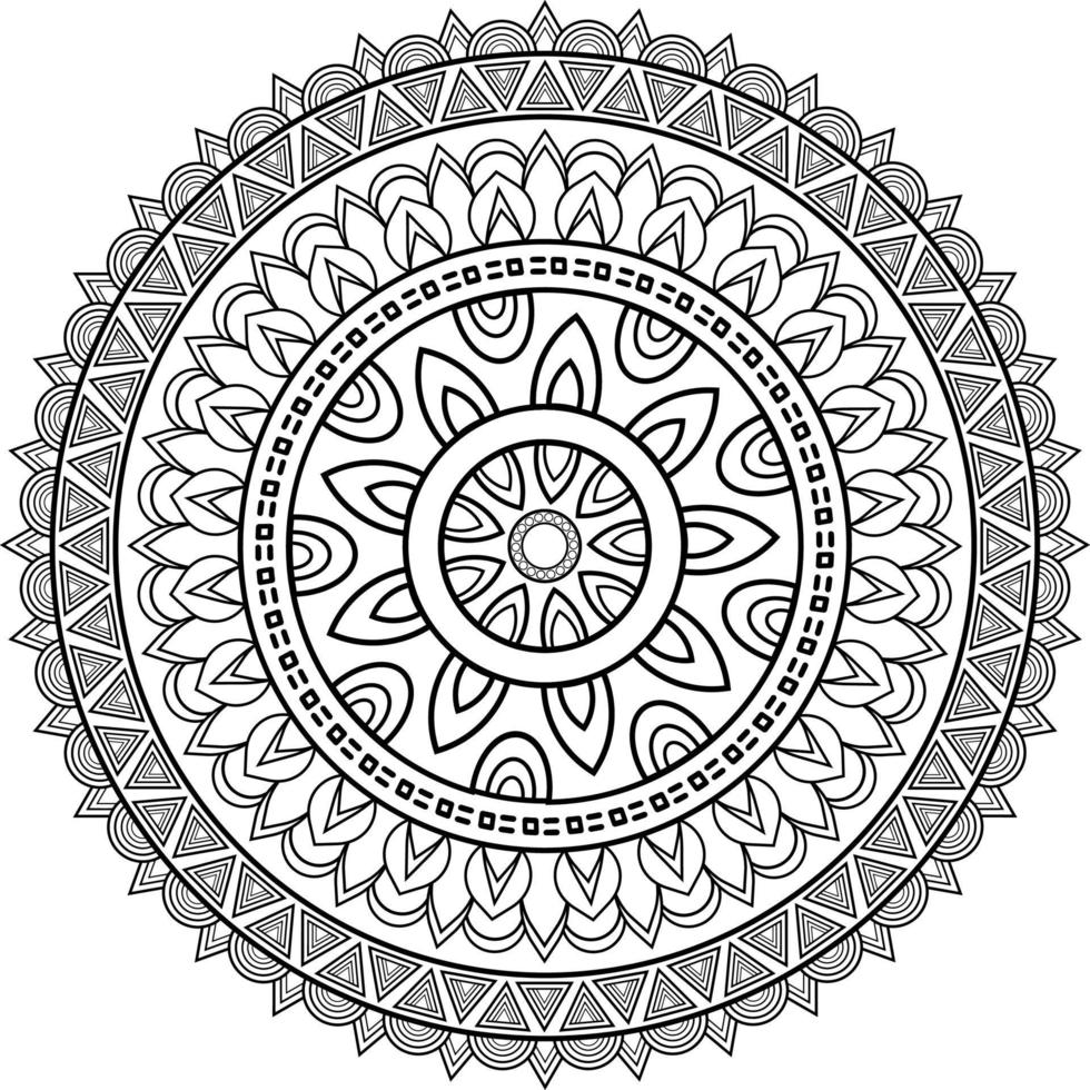 mandala de fleurs. éléments décoratifs d'époque. motif oriental, illustration vectorielle. islam, arabe, indien, turc, pakistan, chinois, motifs ottomans vecteur