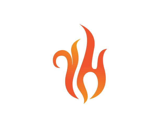 Modèle de logo icône vectoriel incendie