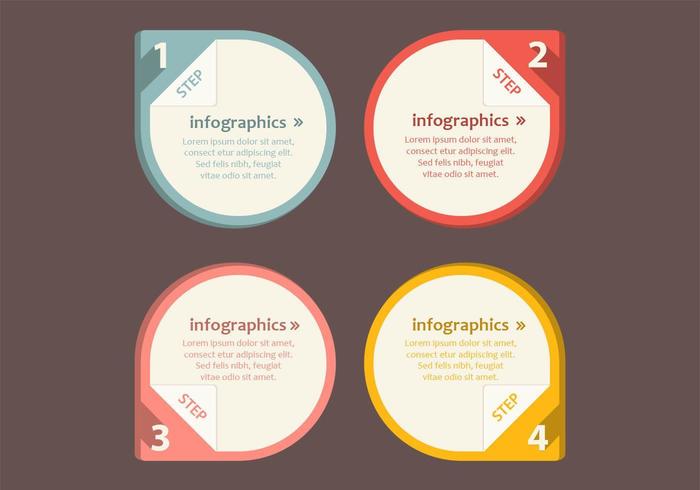 Pack de vecteur de pointeur d'infographie numérotée