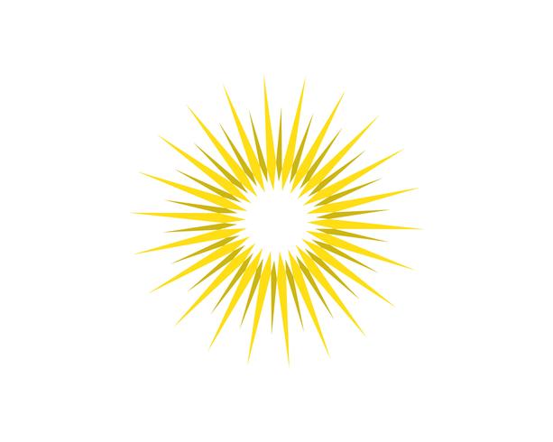 modèle d&#39;icône soleil ilustration logo vector