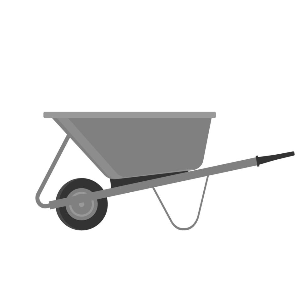 brouette en métal pour le jardinage. illustration vectorielle isolé sur fond blanc vecteur