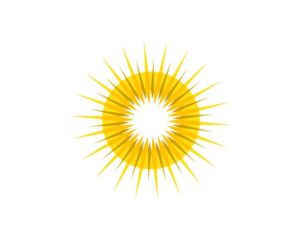 modèle d&#39;icône soleil ilustration logo vector