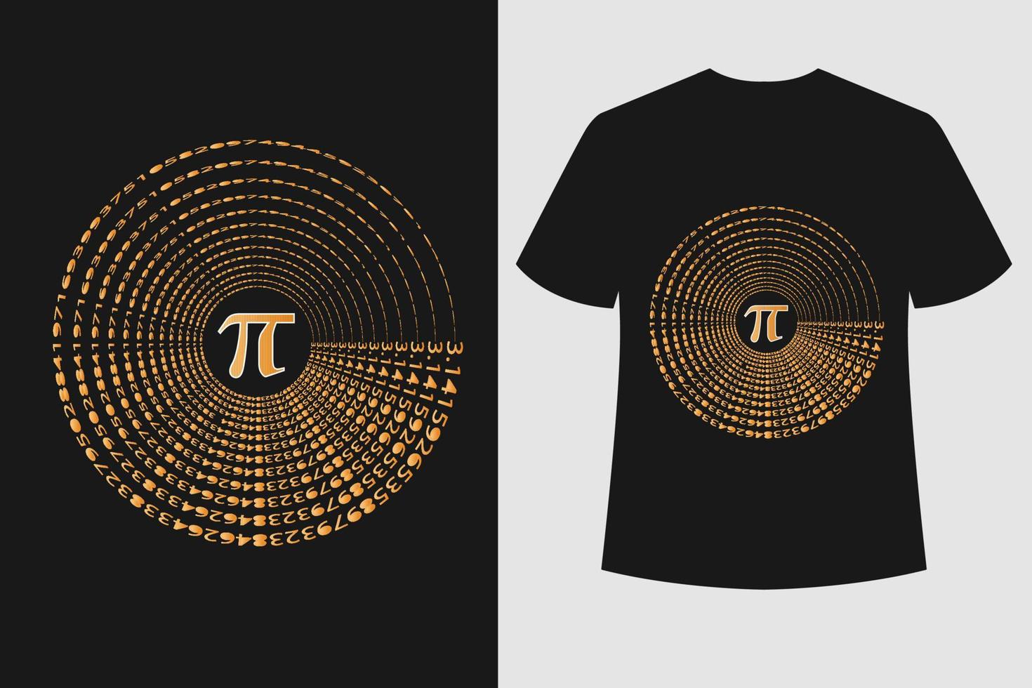 conception de t-shirt jour pi vecteur