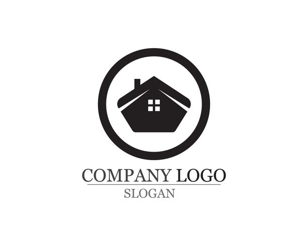 modèle d&#39;icônes logo et symboles maison bâtiments vecteur