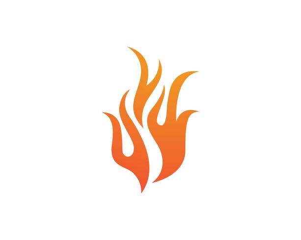 Modèle de logo icône vectoriel incendie