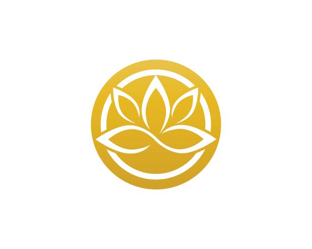 Signe de fleur de lotus pour bien-être, spa et yoga. Vecteur