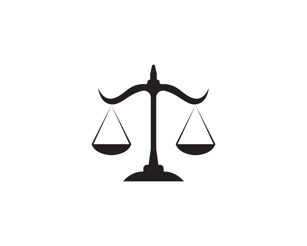 Logo de l&#39;avocat de la justice et application de modèle d&#39;icônes de modèle vecteur