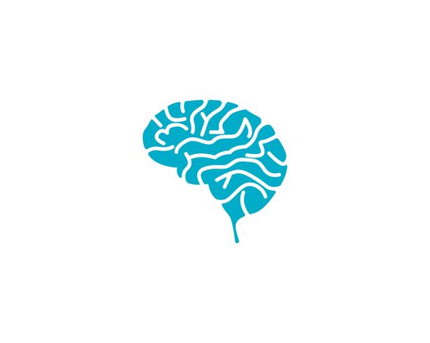 Modèle de logo de cerveau et application des icônes de symboles vecteur