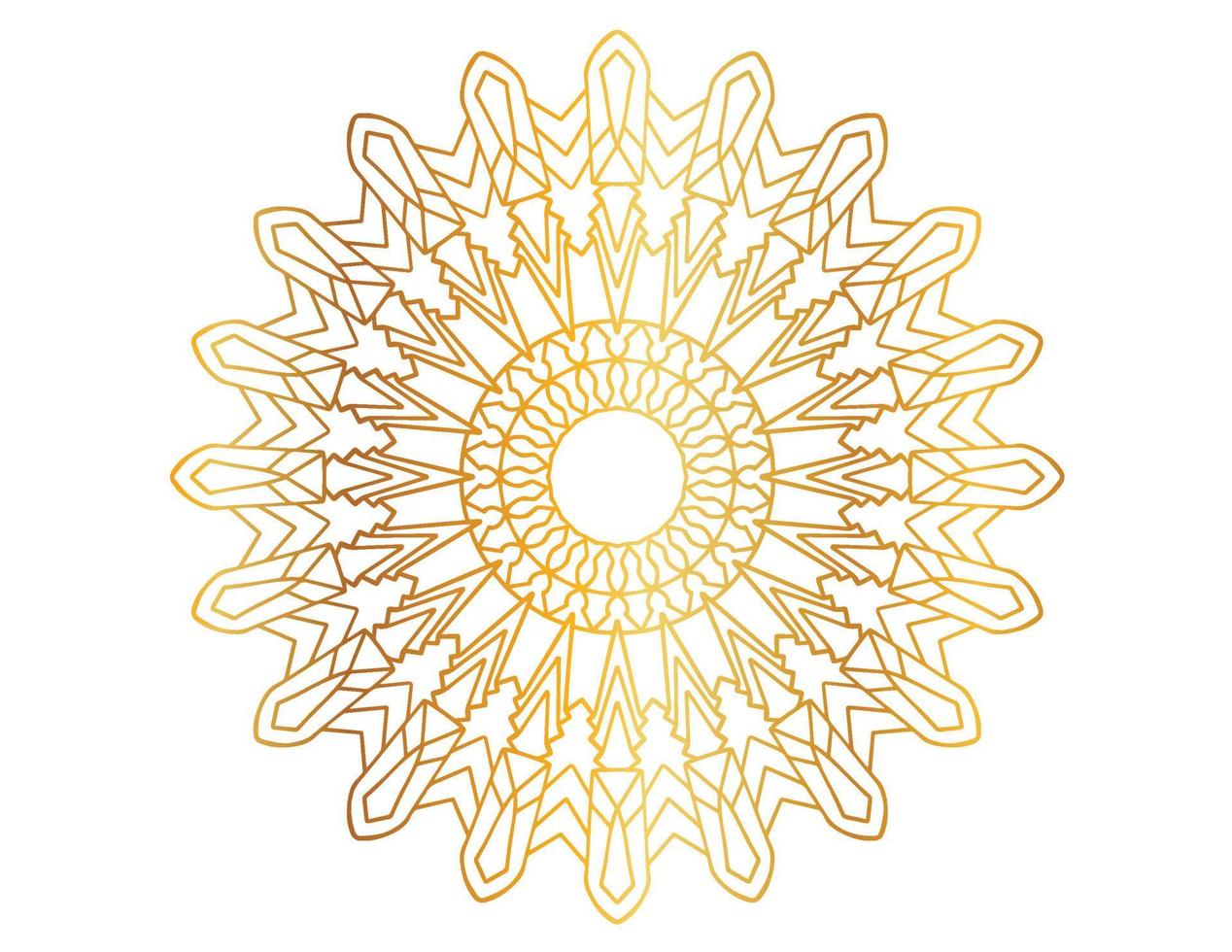 art de mandala avec dégradé doré, conception, arrière-plan, vecteur