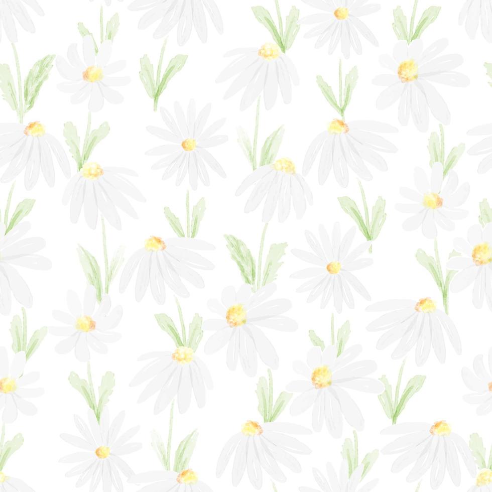 aquarelle marguerite blanche motif transparent eps10 illustration de vecteurs vecteur