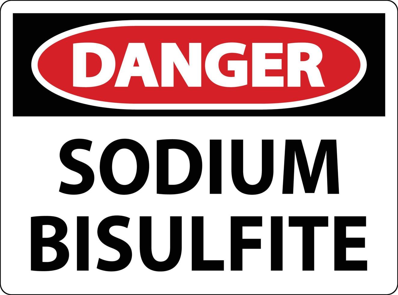 signe de danger chimique étiquette de bisulfite de sodium vecteur