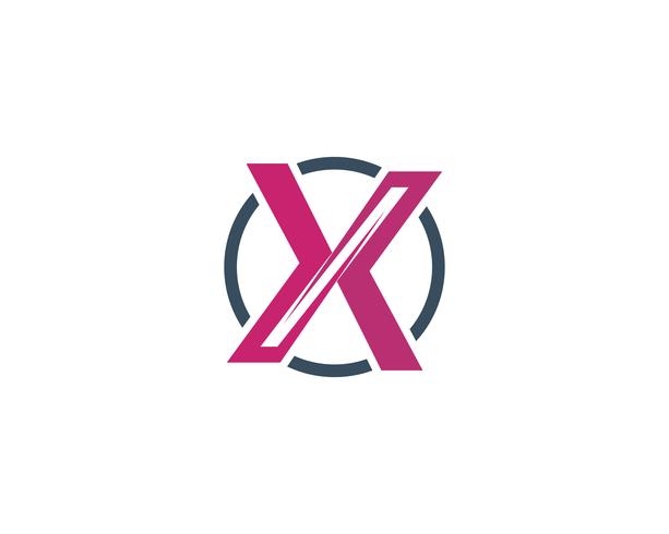 Icône de vecteur X lettre Logo Template
