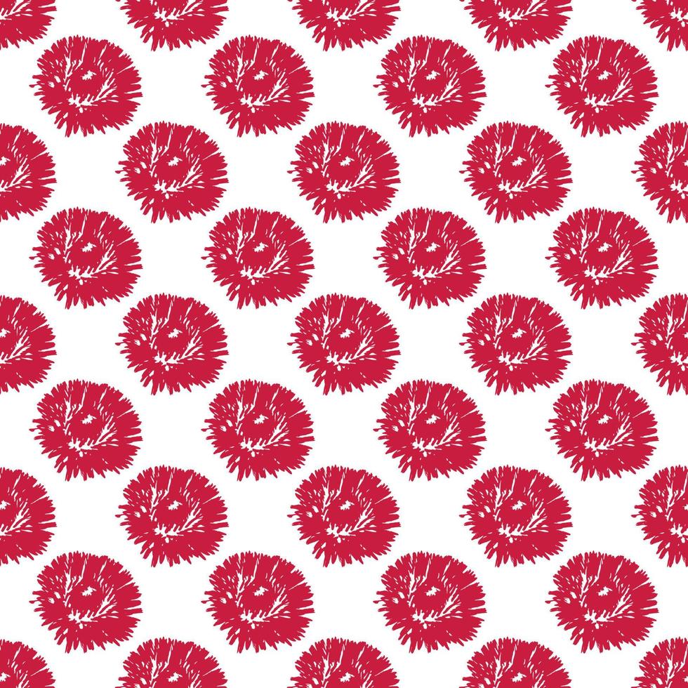 fond floral transparent rouge. motif à fleurs rouges. illustration vectorielle florale vecteur