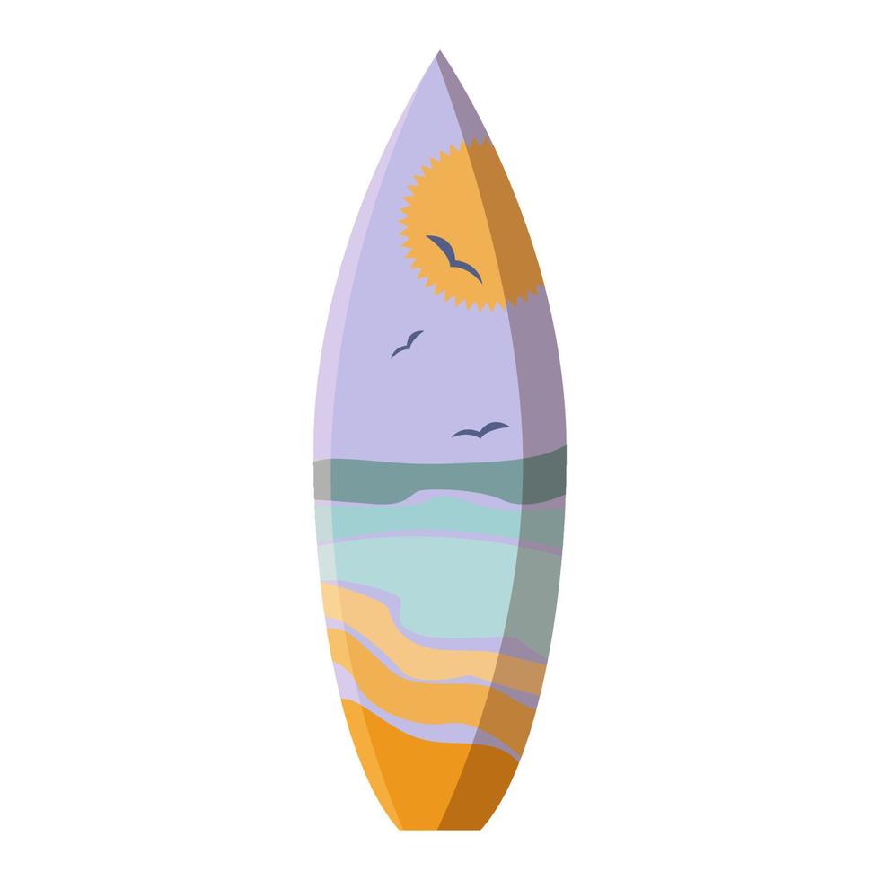 planche de surf en bois vecteur été surf isolé planche de surf réaliste.