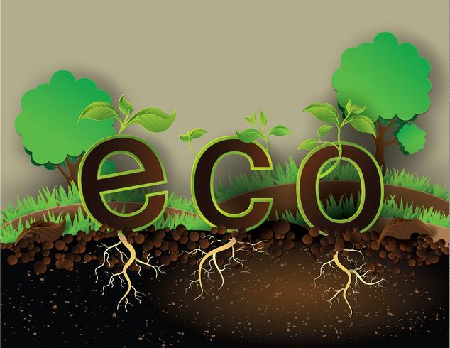 eco concept avec arbre vecteur