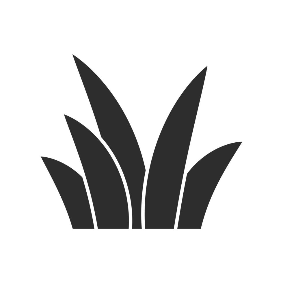 icône d'herbe. illustration vectorielle isolée sur fond blanc vecteur