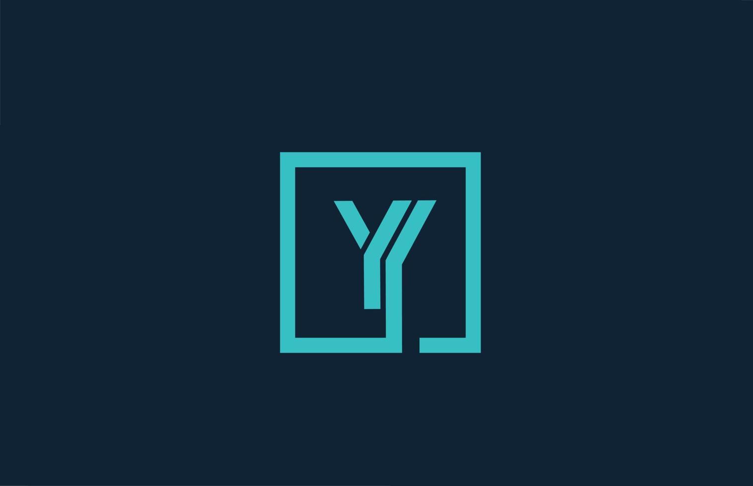 ligne bleue y alphabet lettre logo icône création. modèle créatif pour entreprise et entreprise vecteur