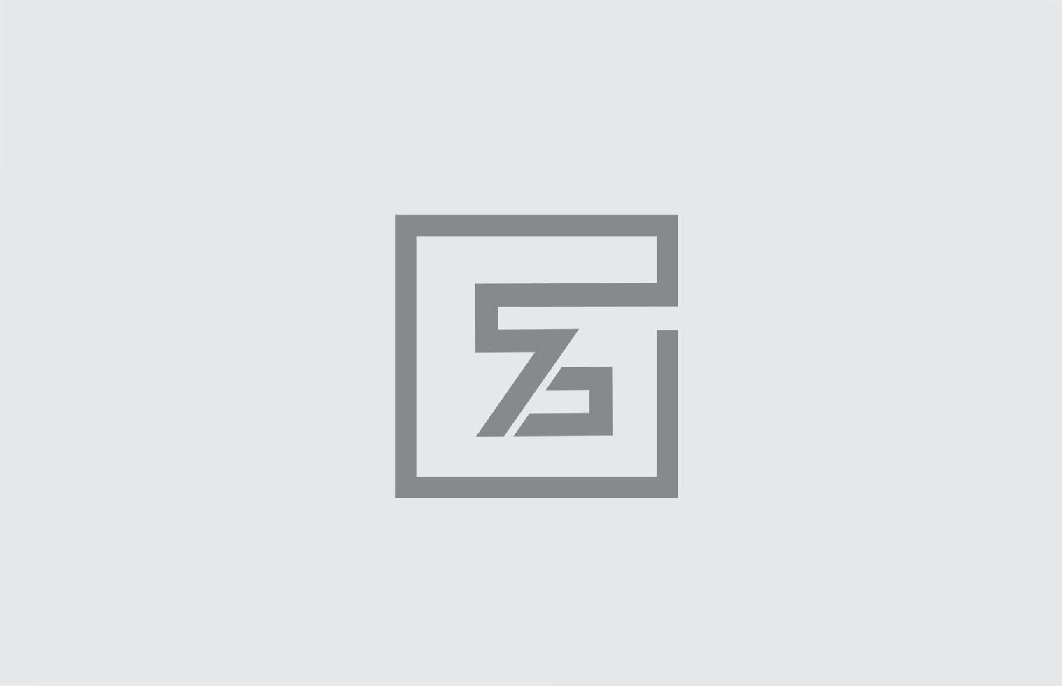 création de logo d'icône de lettre d'alphabet de ligne z. modèle créatif pour entreprise et entreprise de couleur grise vecteur