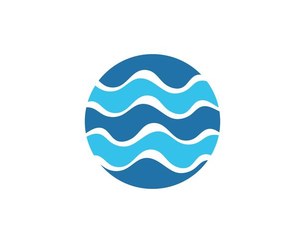 Vecteur d&#39;icône de vague d&#39;eau