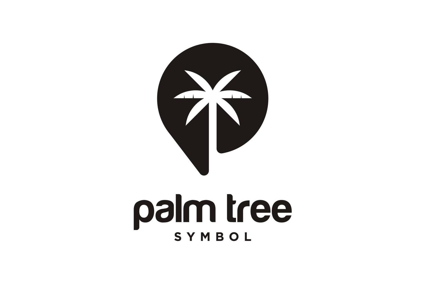 logo symbole palmier vecteur