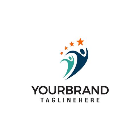 sport personnes logo design concept template vecteur